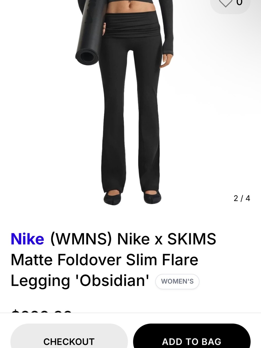 Nike Matte Slim Flare Leggings in Black